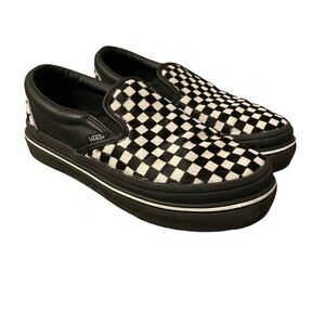 Vans Black and White Checkerboard Slip-Ons
